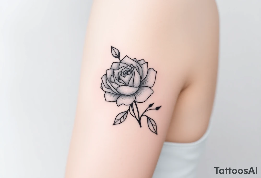 rose and chrysanthemum tattoo idea