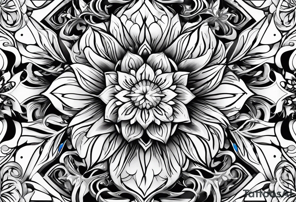 repeating Ice crystal swirl tattoo idea