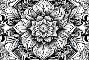 repeating Ice crystal swirl tattoo idea