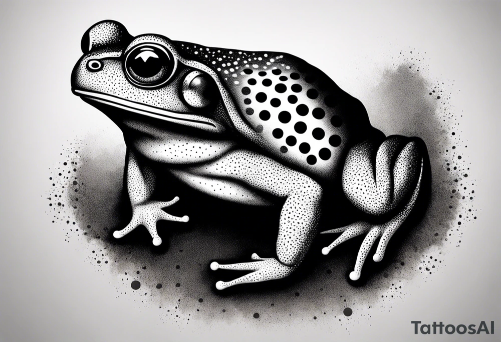 A toad in a thunderstorm tattoo idea