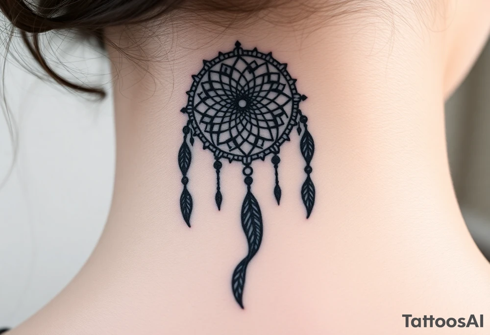 Nia letters with a dreamcatcher tattoo idea