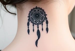 Nia letters with a dreamcatcher tattoo idea