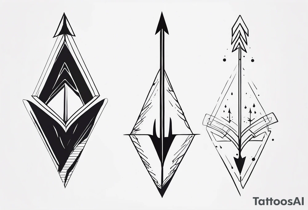 Vertical Arrow tattoo idea