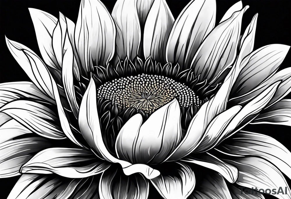 a sunflower tattoo idea