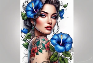 morning glory design tattoo idea