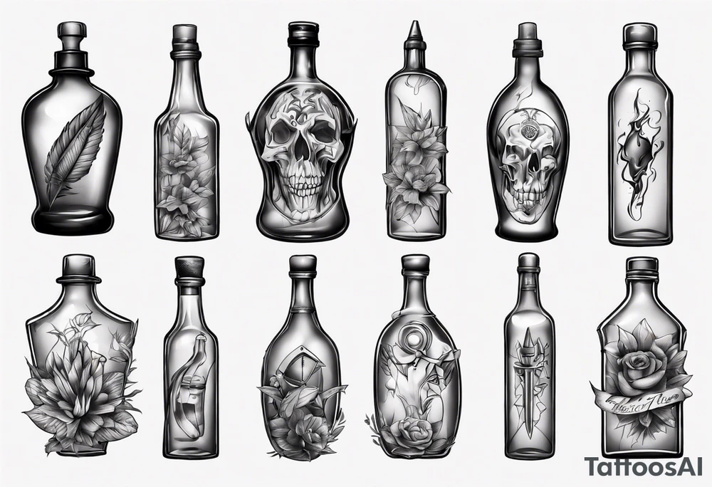 bottle tattoo idea