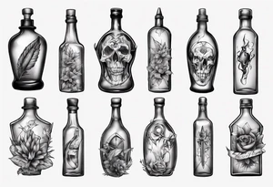bottle tattoo idea