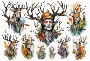 a birch tree man tattoo idea