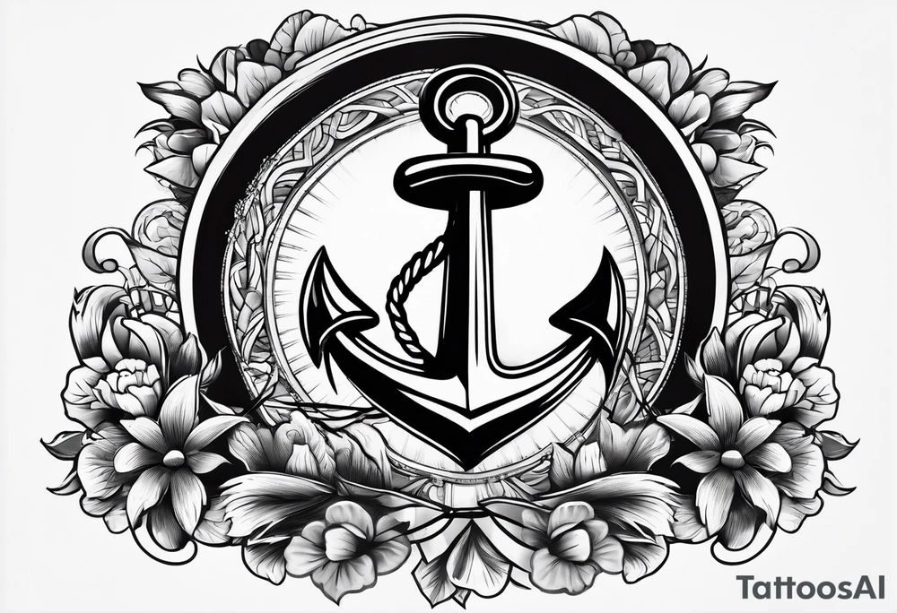 Anchor and cross tattoo idea