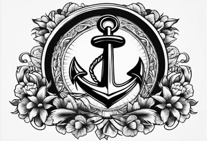 Anchor and cross tattoo idea