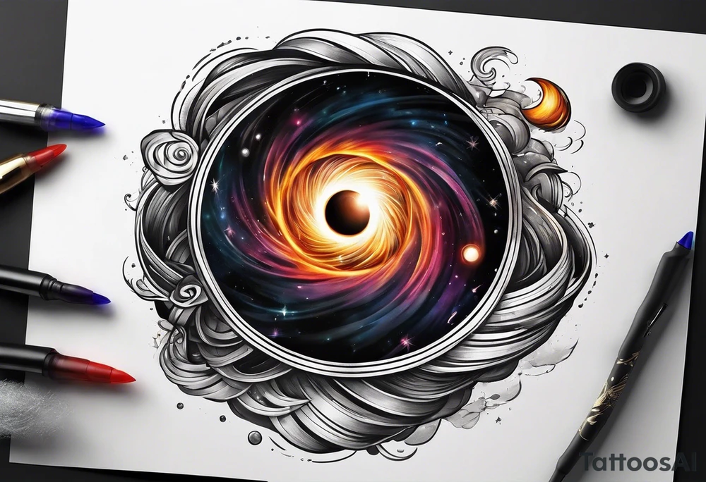 A black hole tattoo idea