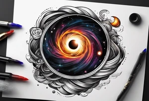 A black hole tattoo idea