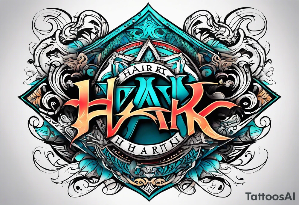 A tattoo with the word "HARK" tattoo idea