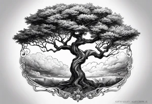Italian malocchio tree tattoo idea