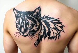 black cat tattoo idea