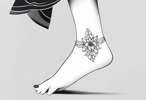 feminine ankle bracelet tattoo tattoo idea