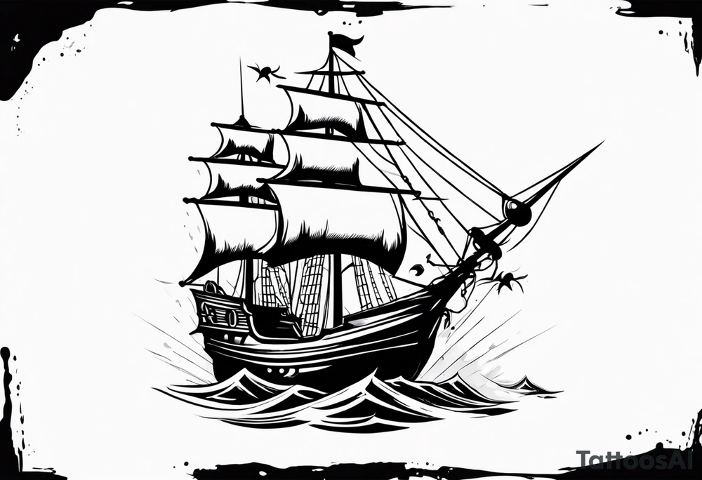 Petit Tatouage pirate des caraïbe tattoo idea