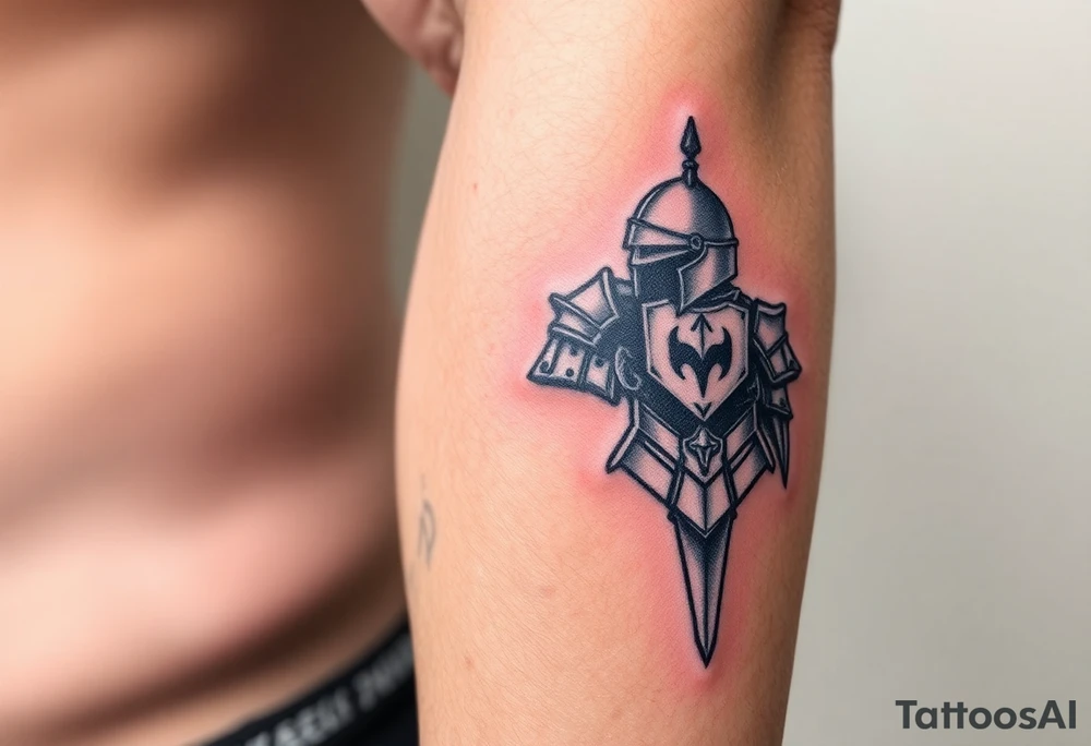 realistic
knight detailed tattoo idea