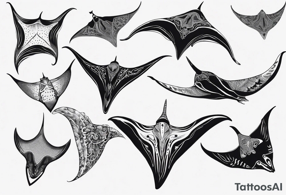 Giant 
Manta ray tattoo idea