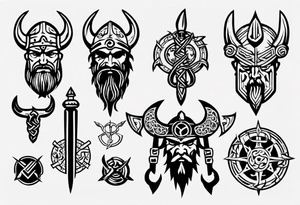 Viking symbols tattoo idea