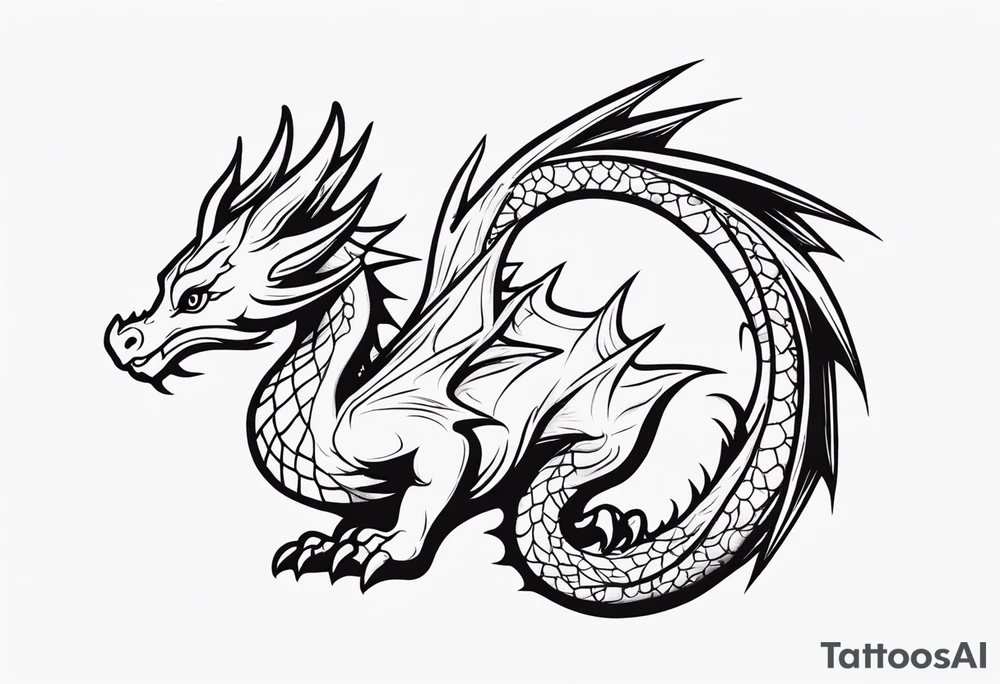 Cute Dragon tattoo idea
