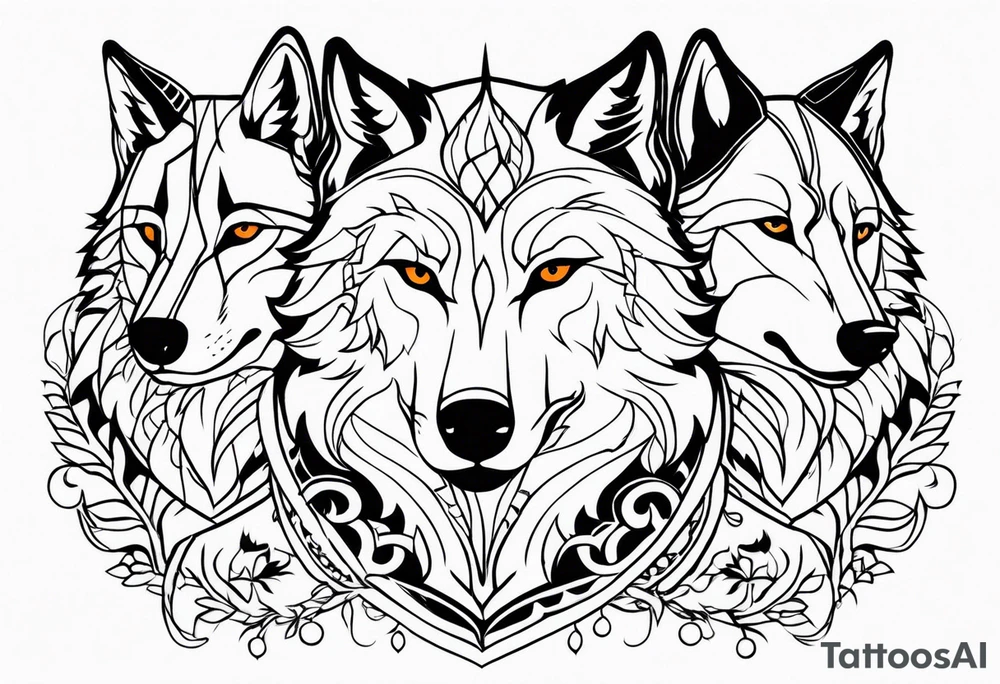 6 wolfs tattoo idea