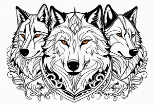 6 wolfs tattoo idea
