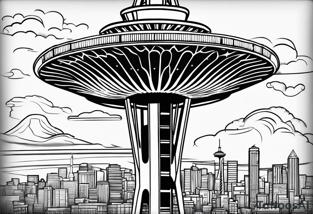 space needle tattoo idea