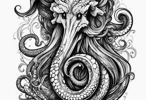 tentacles smoking a joint tattoo idea