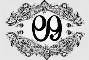 number 9. ambigram

Tall and thin tattoo idea