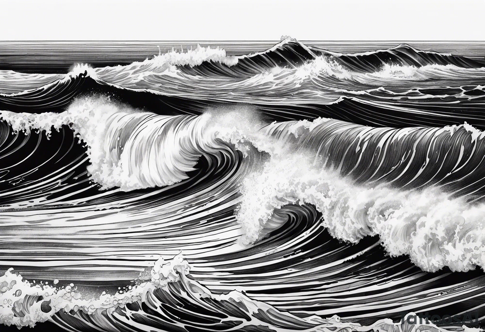 ocean waves tattoo idea