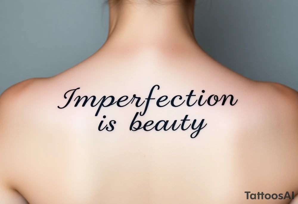 Imperfection is beauty tattoo idea