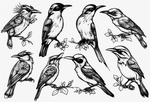 Angry growling honey eater tattoo idea