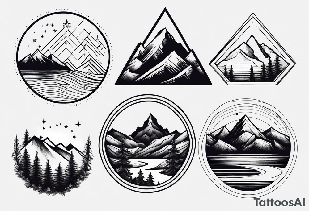 mountains for forearm tattoo idea