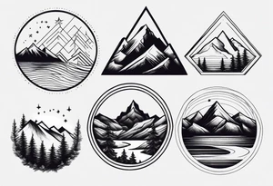 mountains for forearm tattoo idea