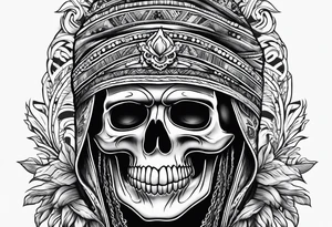 Ghost with sarape tattoo idea