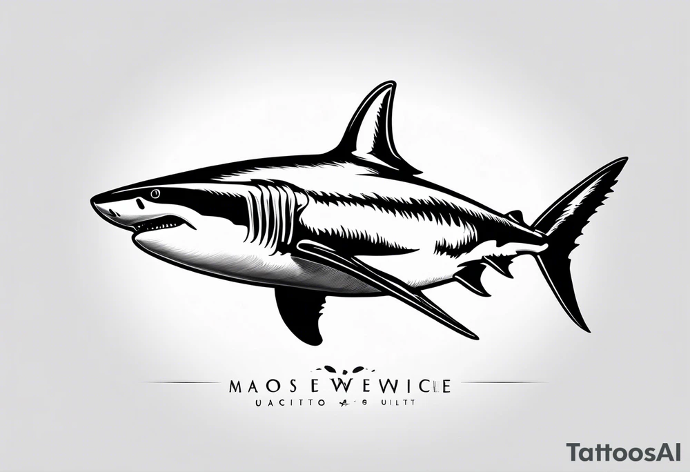 Great white shark tattoo idea