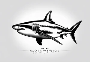 Great white shark tattoo idea