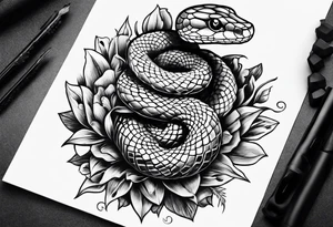 A snake being stomped on tattoo idea