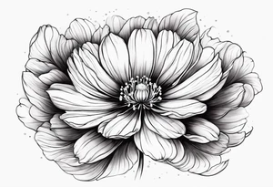 cosmos flower design tattoo idea