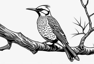 Flicker bird with baby tattoo idea