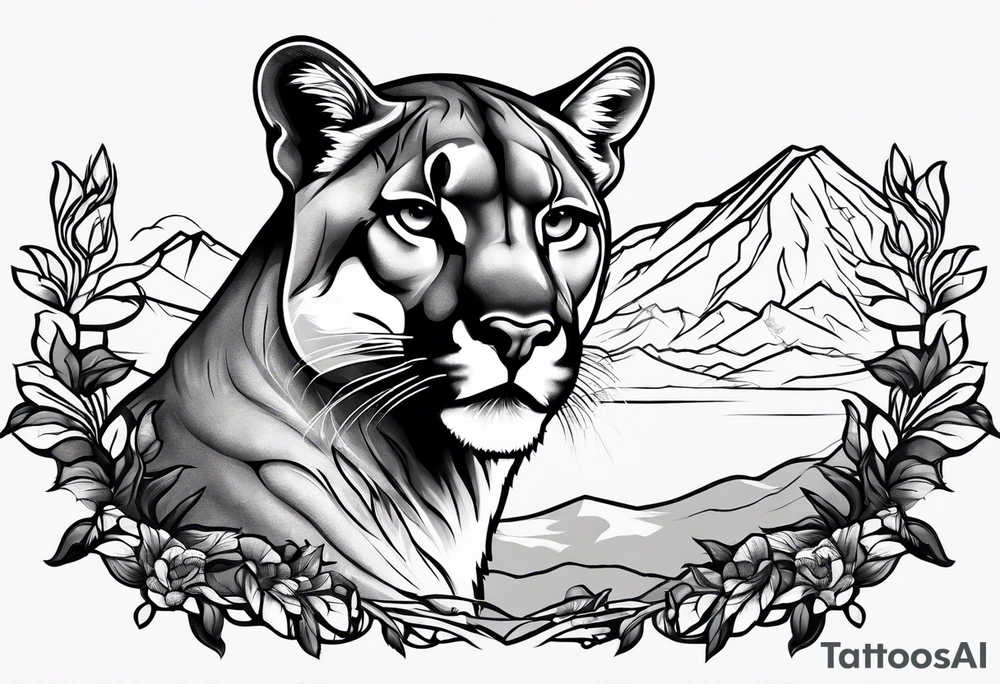 Mountain lion tattoo idea
