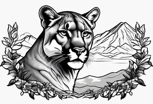 Mountain lion tattoo idea