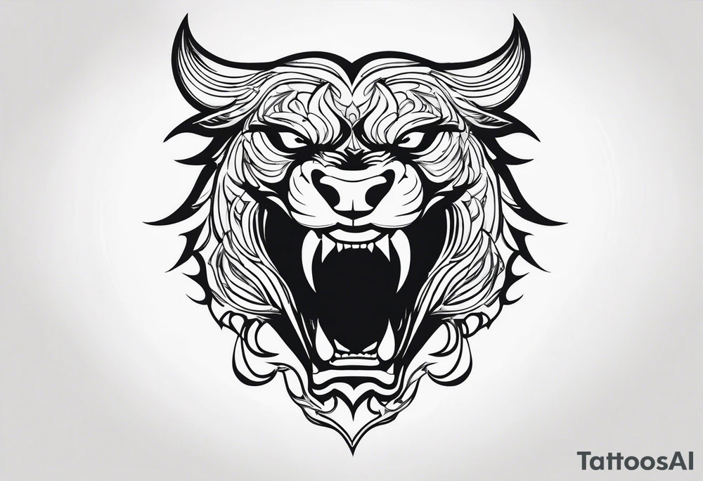 shadow beast with mouth open and smoke coming out tattoo idea shadow beast with mouth open and smoke coming out tattoo idea