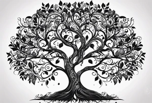 tree of life with kids birthdays involved 10/13/10, 5/29/13, 8/5/15 tattoo idea