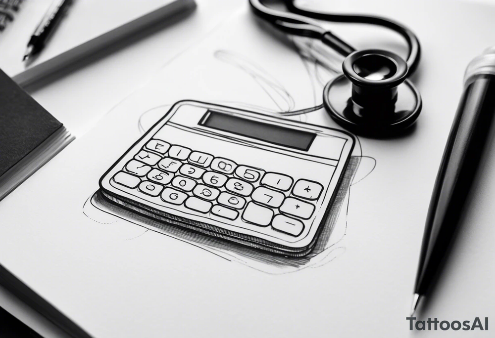 CALCULATOR
, STETHOSCOPE tattoo idea