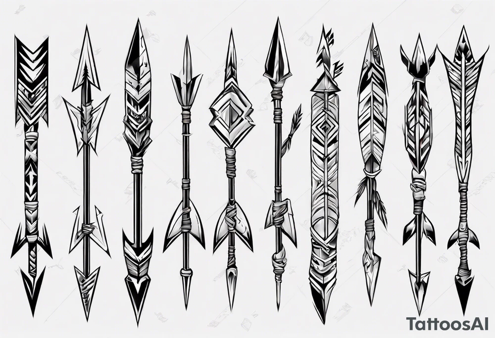 old archers arrow tattoo idea