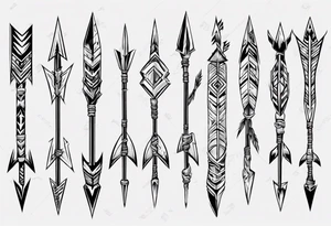 old archers arrow tattoo idea