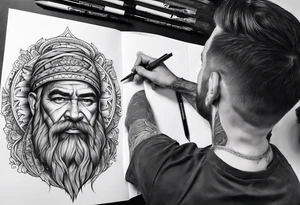 Father strong tattoo idea
