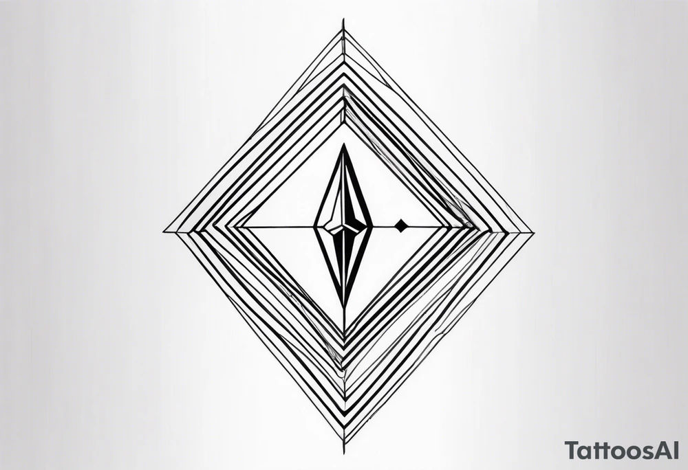 Sleeve on the forearm with a diamond in the middle tattoo idea